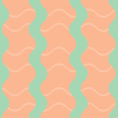 Outline animalistic seamless pattern with scales or waves, flat vector stock illustration as trend seamless or endless background