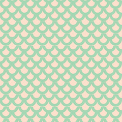 Outline animalistic seamless pattern with scales or waves, flat vector stock illustration as trend seamless or endless background