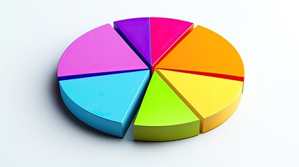 Obraz premium Colorful Pie Chart for Data Visualization