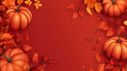 Naklejka premium Autumn Pumpkin Background
