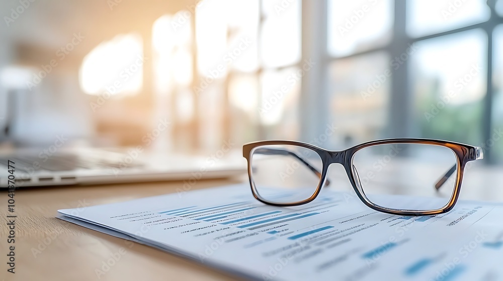 Poster analyzing business trends with data insights a focus on financial reports and analytics for informed