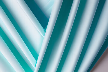 Fototapeta premium A close-up of creased origami paper with bold geometric folds, creating intricate patterns and shadows, set on a seamless white background
