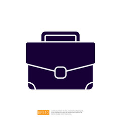 A simple, stylized graphic representation of a briefcase, symbolizing business and professionalism.