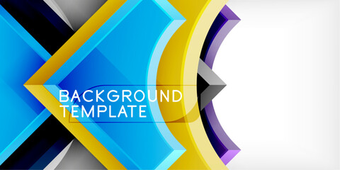 Geometric design abstract background - circles and triangles