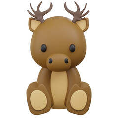 3D Deer Animal Illustration