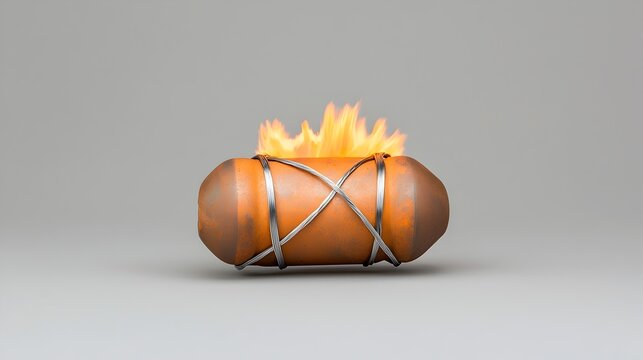 Coiled Explosive Device Concealed in a Wired Roll