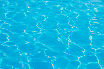 surface of blue swimming pool, background of water in swimming pool.