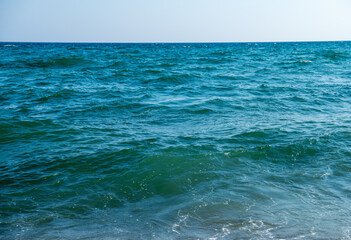 Blue sea water background texture