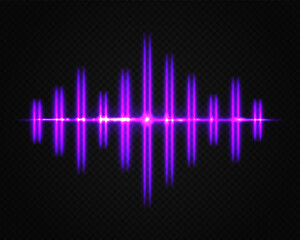 Radiant purple glowing light with sparkling particles and beams. Glittering particles, magic energy, festive highlights, abstract reflection, glowing waves, Christmas space background.