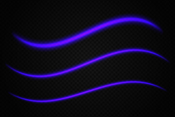 Glowing blue light waves. Neon, abstract, curved lines, energy, futuristic, vibrant, flow, dynamic, motion, bright streaks, digital effect, modern, illuminated.