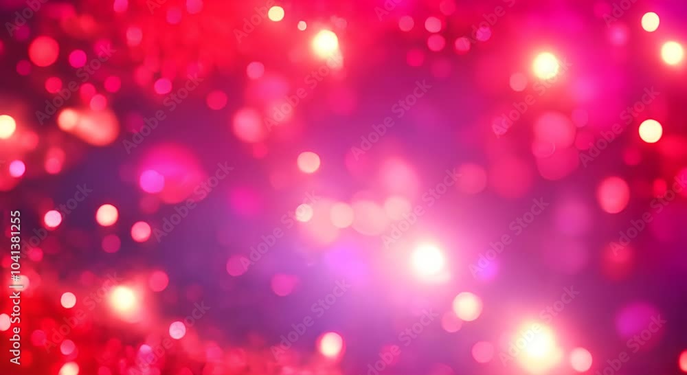 Poster abstract red bokeh lights and sparkling particles background animation 4k