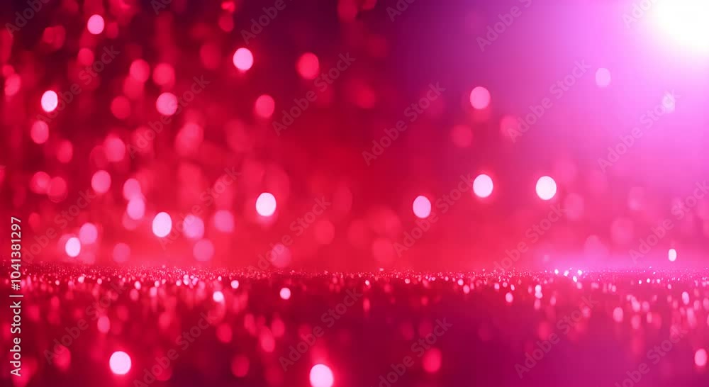 Poster abstract red bokeh lights and sparkling particles background animation 4k