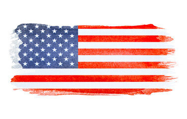 Grunge USA flag. American flag with grunge texture.