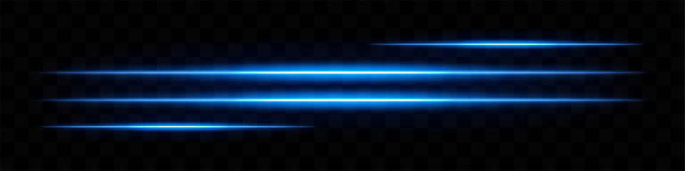 Glowing blue light streaks. Horizontal beams, abstract, bright lines, radiant, futuristic, shine, luminous, energy, dynamic, glowing effect, motion, laser, neon.