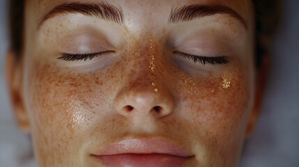 Fototapeta premium Facial treatment time-lapse video, capturing the gradual fading of melasma spots, leading to visibly clearer, more even skin in before-and-after results