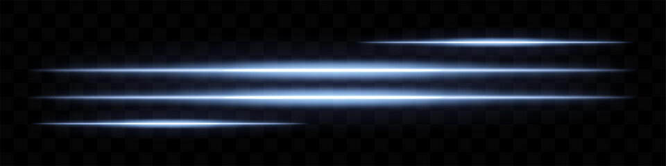 Blue glowing light streaks. Horizontal beams, abstract, bright lines, radiant, luminous, futuristic, shine, dynamic motion, optical flare, energy, neon, glow effect.