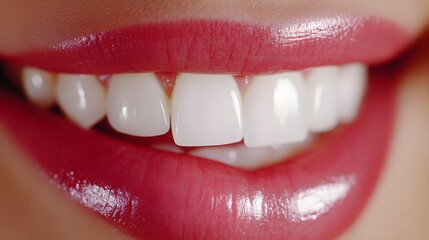 Close-up video of the whitening treatment progress, showing the step-by-step application and the final bright, white teeth result, side-by-side before and after, High-Resolution, Natural Light