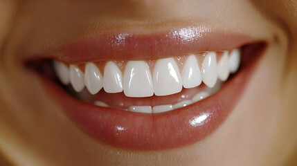 Fototapeta premium Video showcasing the effectiveness of a teeth whitening kit, starting with visibly stained teeth and ending with a clear comparison of the bright, white results