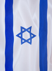 Close up of the Israeli Flag with the Star of David