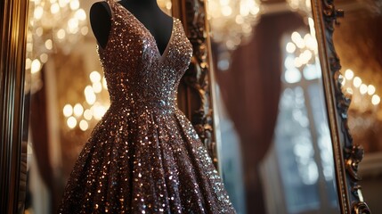 Obraz premium Stunning Glamorous Evening Gown with Sequin Detail