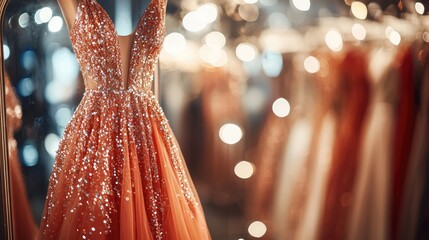 Obraz premium Glamorous Evening Gown with Sequin Detailing