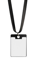 Blank lanyard badge. Isolated on transparent background.