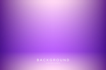 Soft smooth purple white gradient room background for product display