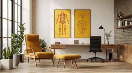 Fototapeta premium Anatomical Chart of Human Circulatory System