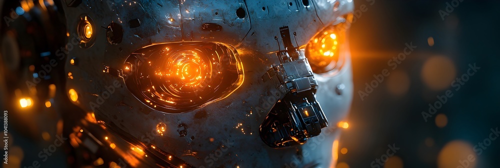 Aufkleber a futuristic depicting advanced intelligence controlling and governing human beings through the use 