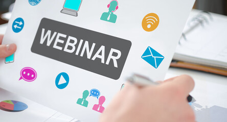 Webinar concept on a paper