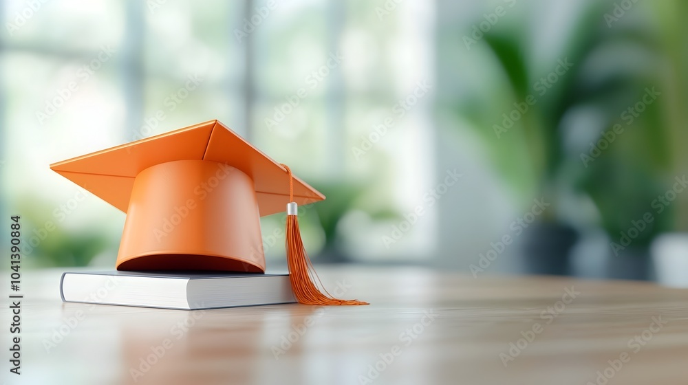 Poster graduation cap with empty space symbolizing endless possibilities for the future a symbol of academi