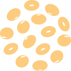 Soybean bean logo. Isolated soybean bean on white background