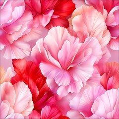 Carnation (Affection, Gratitude)_
An abstract design with carnation petals in pink and red.