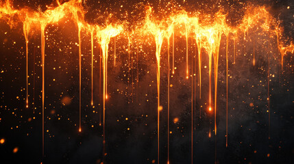 Glowing molten lava drips create mesmerizing visual effect