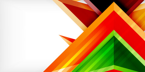 Abstract background color triangles and arrows composition. Vector Illustration For Wallpaper, Banner, Background, Card, Book Illustration, landing page