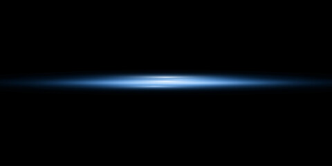 Blue glare star rays light effect, vector glowing light flashes, twinkle, vector illustration.