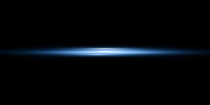 Blue glare star rays light effect, vector glowing light flashes, twinkle, vector illustration.
