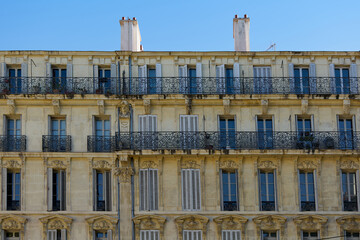 Elegant facades on Marseille street