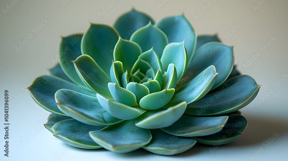 Aufkleber closeup of a vibrant green succulent plant with overlapping leaves and intricate patterns. the succu