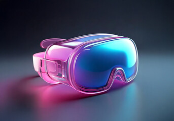 3d render of a pair of glasses of VR device