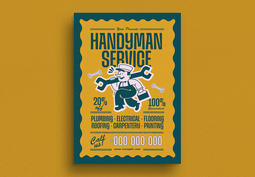 Retro Handyman Service Flyer