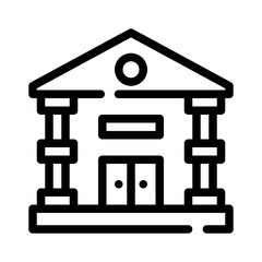 Icon Bank With Style Outline