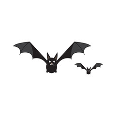 bat icon illustration flat