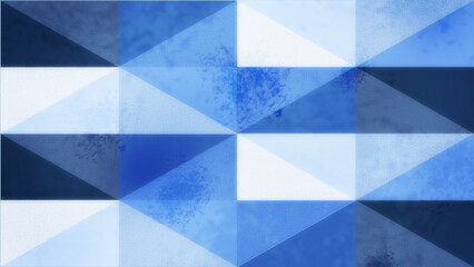 Blue and White Seamless Triangular Pattern with Frosty Texture	