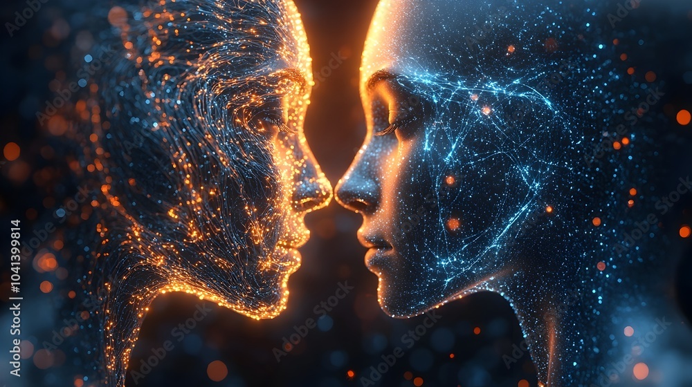Leinwandbilder controlling humans with advanced neural implants in a futuristic dystopian science-fiction scenario 
