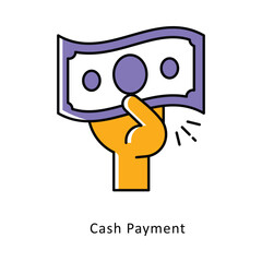 Cash Payment Filled Outline isometric stock illustration. EPS File stock illustration