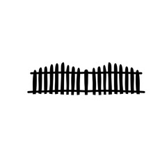 spooky Halloween fence silhouette