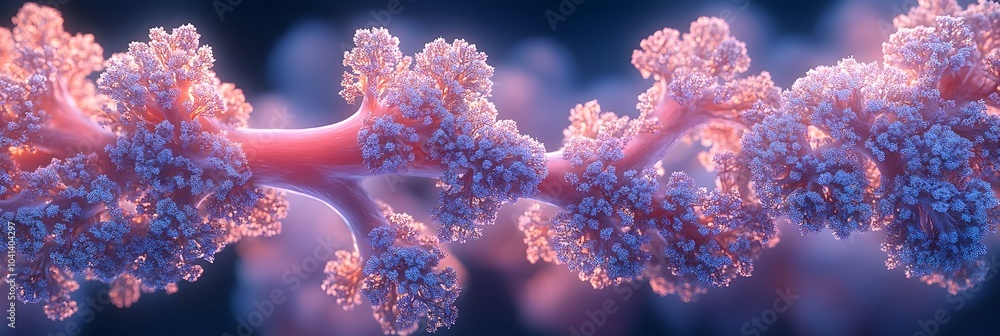 Fototapete ethereal floral fractal:captivating digital art bloom of intricate psychedelic symmetry. this mesmer