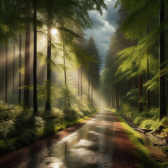 Fototapeta premium morning in the forest