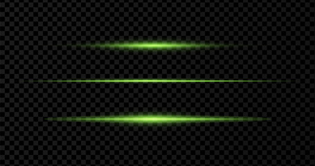 Laser lines of light. Horizontal flash of lights.